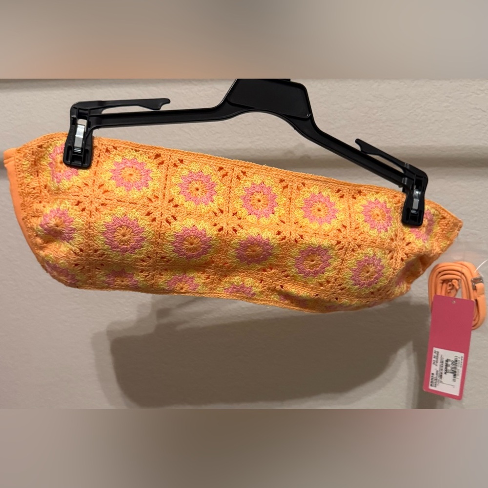 Orange and Pink Crochet Bikini